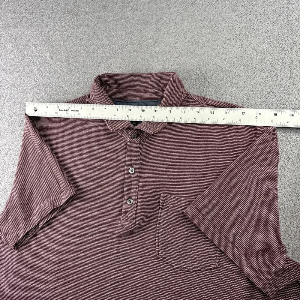 Banana Republic Polo Shirt Mens‎ XL Red & Cream Short Sleeve Wicking Pique